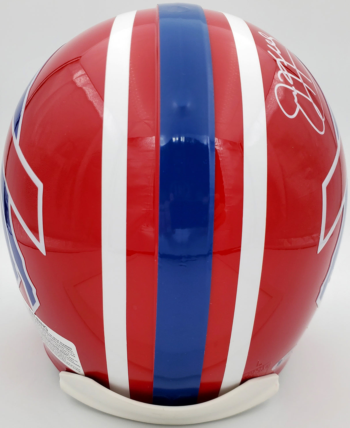 Buffalo Bills Team Greats Autographed Authentic Proline Full Size Red Helmet With 3 Signatures Including Jim Kelly, Thurman Thomas & Andre Reed Beckett BAS Stock #185862