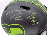 Russell Wilson Autographed Seattle Seahawks Eclipse Black Full Size Speed Authentic Helmet "Let Russ Cook!" LE #/12 RW Holo & Beckett BAS Stock #182234