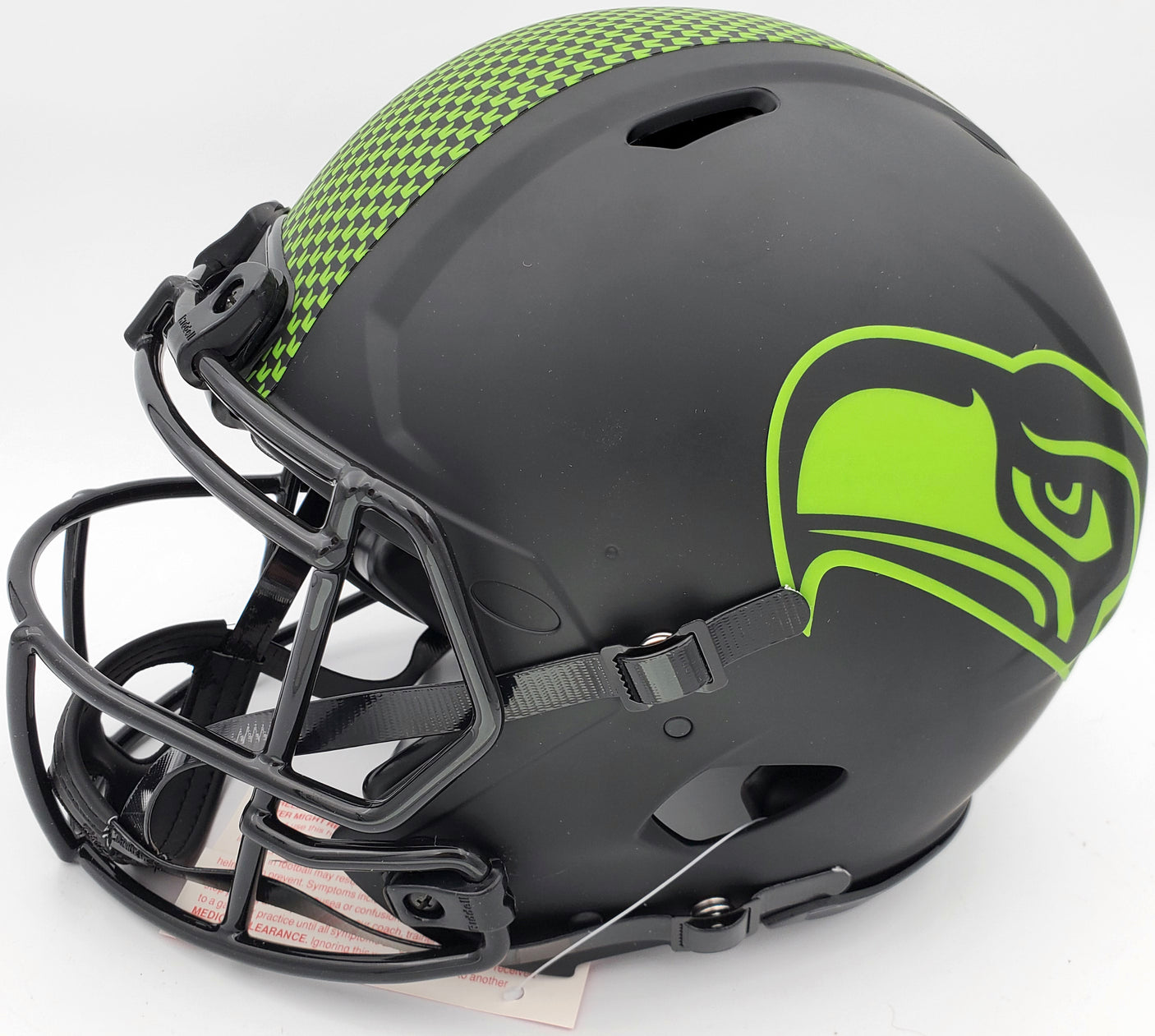 Russell Wilson Autographed Seattle Seahawks Eclipse Black Full Size Speed Authentic Helmet "Let Russ Cook!" LE #/12 RW Holo & Beckett BAS Stock #182234