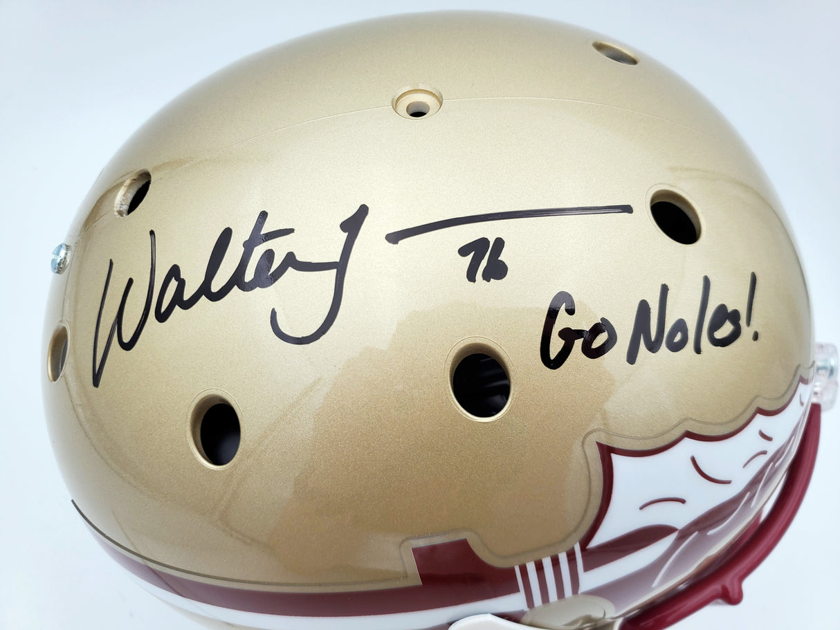 Walter Jones Autographed Florida State Seminoles Full Size Helmet "Go Noles!" MCS Holo Stock #157866