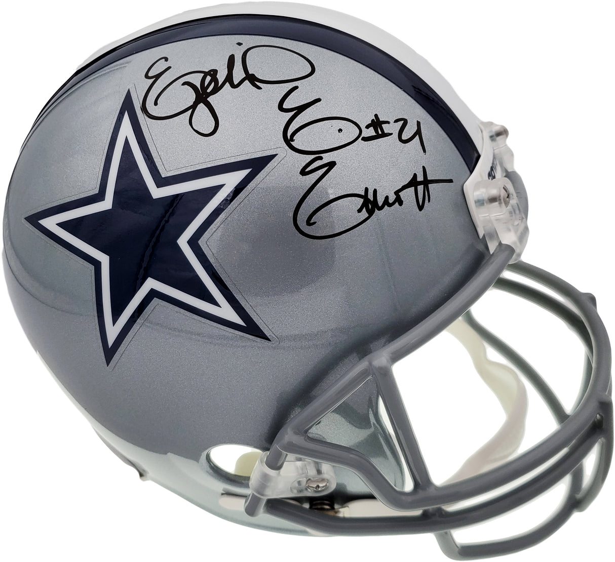 Ezekiel Elliott Autographed Dallas Cowboys Full Size Replica Helmet Beckett BAS Stock #143249