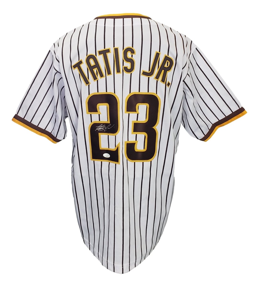 Fernando Tatis Jr. Signed Custom White Pinstripe Pro Style Baseball Jersey JSA - Sports Integrity