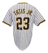 Fernando Tatis Jr. Signed Custom White Pinstripe Pro Style Baseball Jersey JSA - Sports Integrity