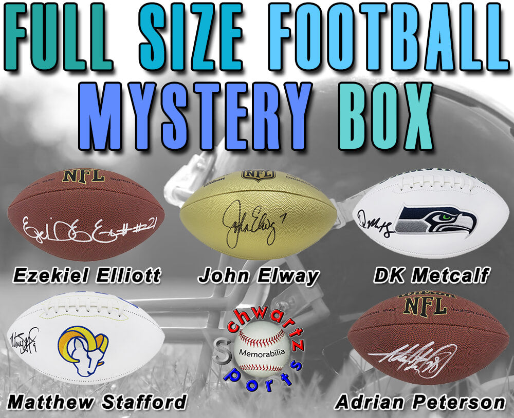 Schwartz Sports Football Superstar Signed Mystery Full Size Football - Series 35 (Limited to 75)