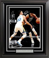 Stephen Curry & Giannis Antetokounmpo Autographed Framed 16x20 Photo Seattle Mariners Spotlight In Teal Beckett BAS Stock #230194