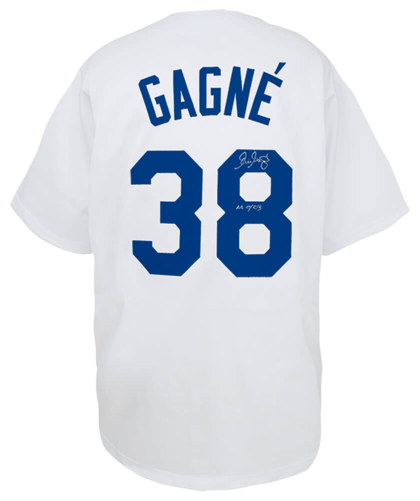 Eric Gagne Signed White Custom Baseball Jersey w/NL CY 03