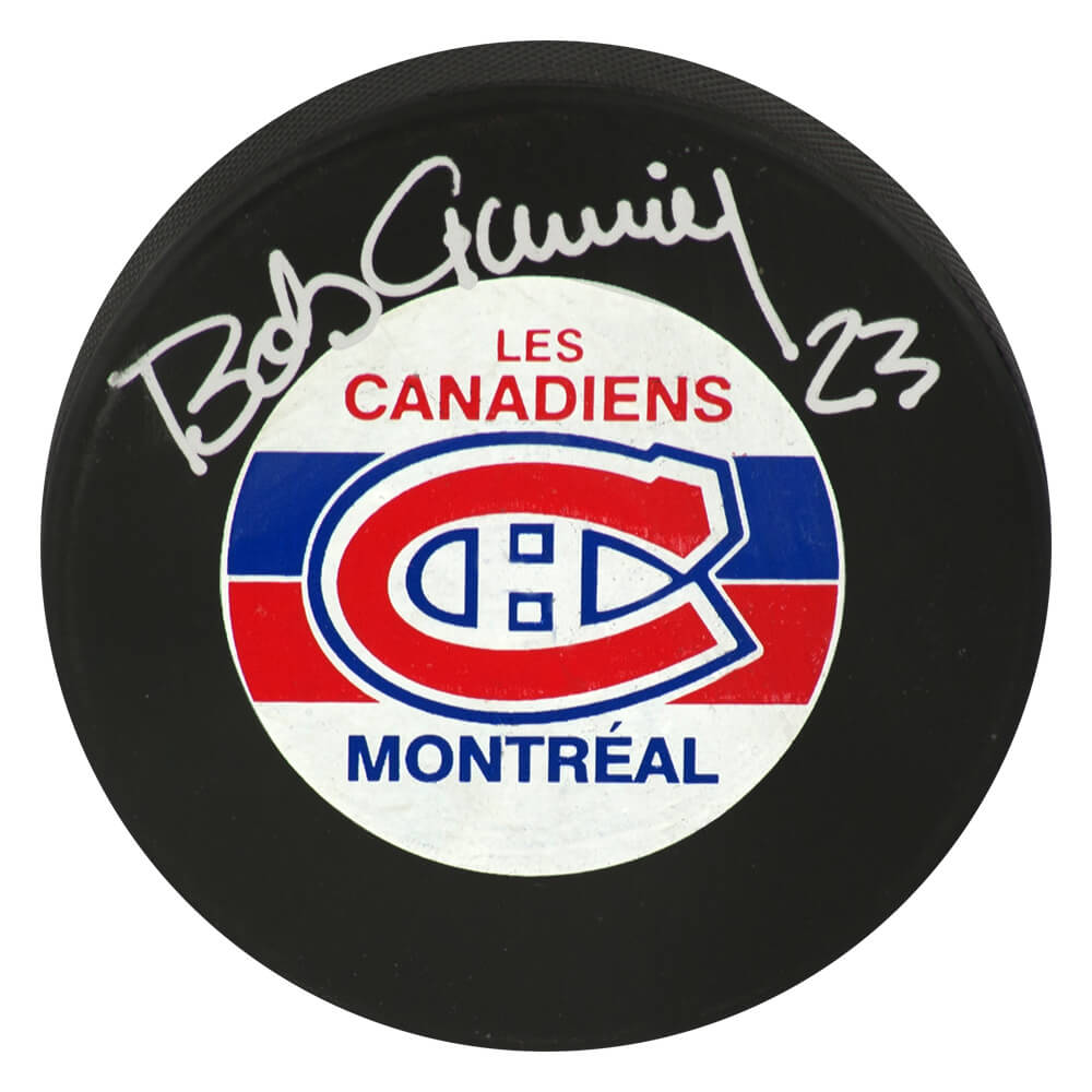 Bob Gainey Signed Montreal Canadiens Logo Hockey Puck