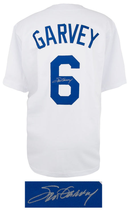 Steve Garvey Signed White Custom Baseball Jersey