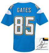 Antonio Gates Signed Light Blue Custom Football Jersey