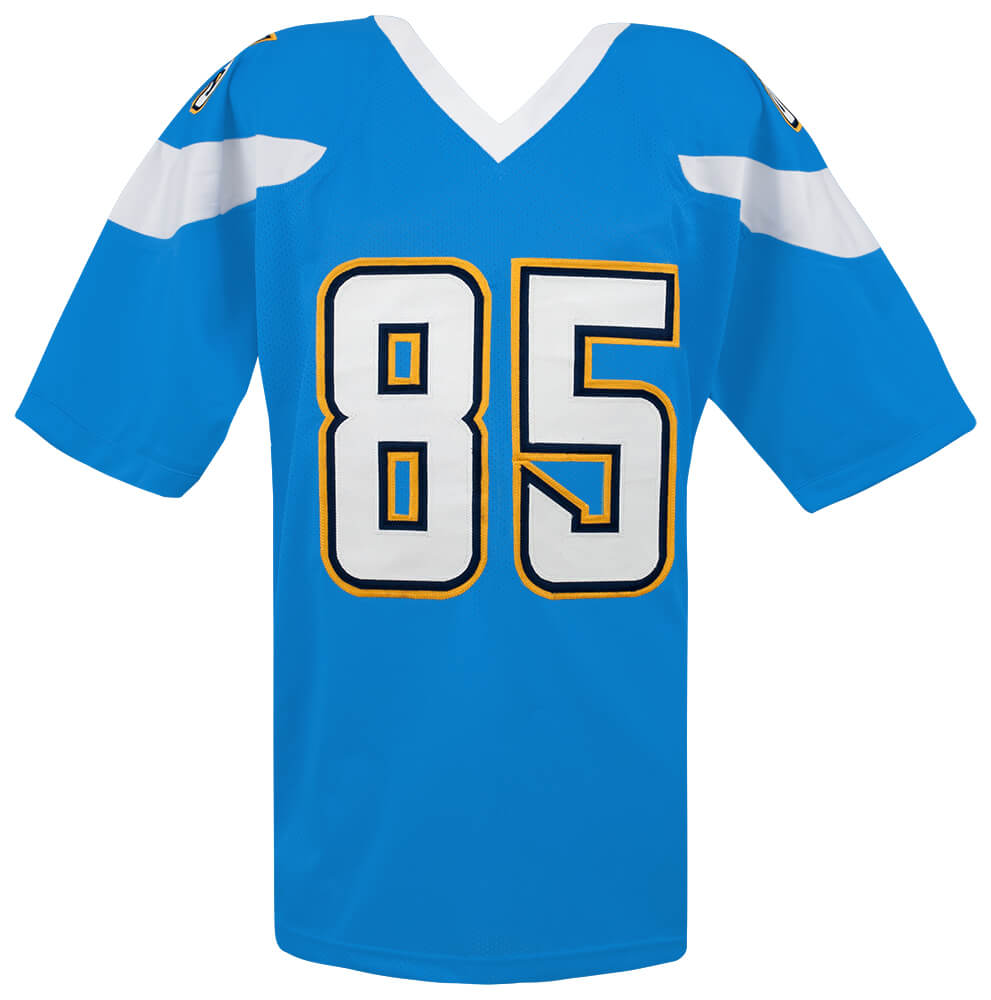 Antonio Gates Signed Light Blue Custom Football Jersey