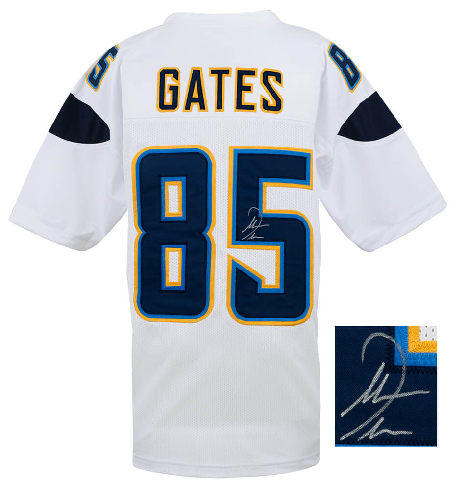 Antonio Gates Signed White Custom Football Jersey