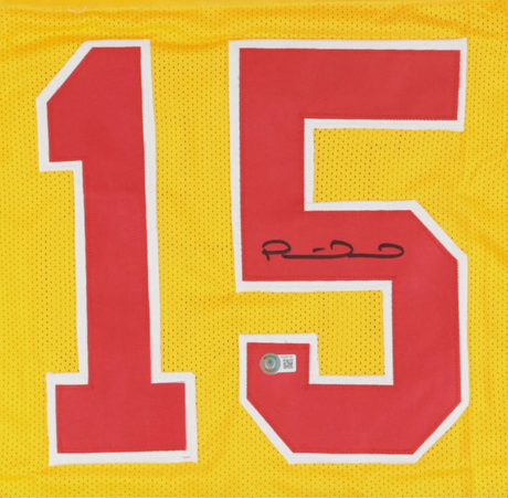 Kansas City Chiefs Patrick Mahomes Autographed Gold #15 Custom Jersey Beckett Witnessed