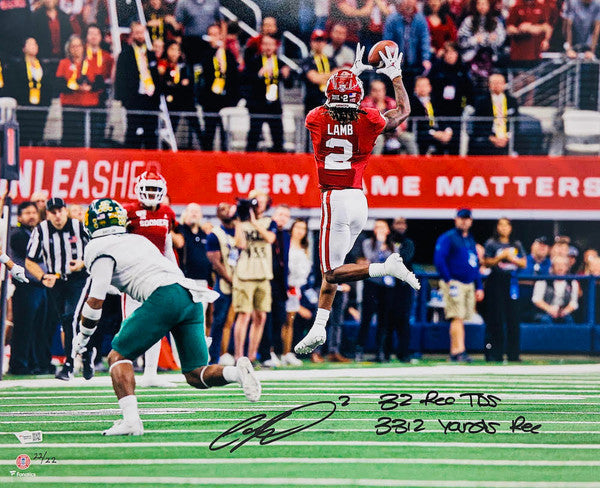 CEEDEE LAMB Autographed Oklahoma Sooners 16" x 20" Stats Photograph FANATICS LE 22/22