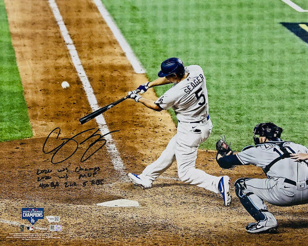 COREY SEAGER Autographed Los Angeles Dodgers WS Statistic 16" x 20" Photograph FANATICS LE 6/6