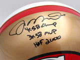 Joe Montana Autographed Authentic Full Size Helmet San Francisco 49ers "4X SB Champs, 3X SB MVP, HOF 2000" Beckett BAS Witness #WE46546