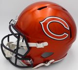 Justin Fields Autographed Orange Flash Speed Replica Full Size Helmet Chicago Bears Beckett BAS Witness #WN28358