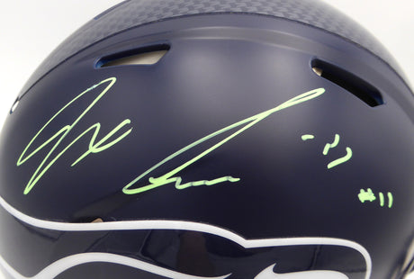 Jaxon Smith-Njigba Autographed Authentic Full Size Helmet Seattle Seahawks Fanatics Holo #XP13985920