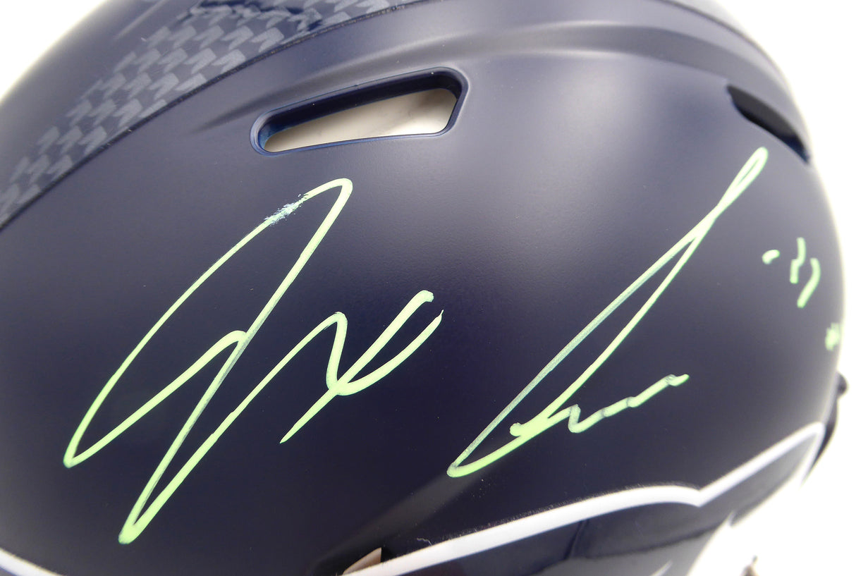 Jaxon Smith-Njigba Autographed Authentic Full Size Helmet Seattle Seahawks Fanatics Holo #XP13985920