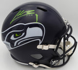 Kenneth Walker Autographed Speed Replica Full Size Helmet Seattle Seahawks Signed Twice Beckett BAS Witness #2W457049