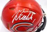 Justin Fields Autographed Chicago Bears Flash Orange Mini Helmet Beckett BAS QR #W176053