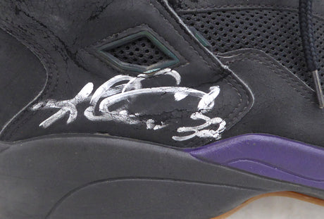 Karl Malone Autographed Game Used LA Tech Shoe Utah Jazz Beckett BAS QR #BK44635