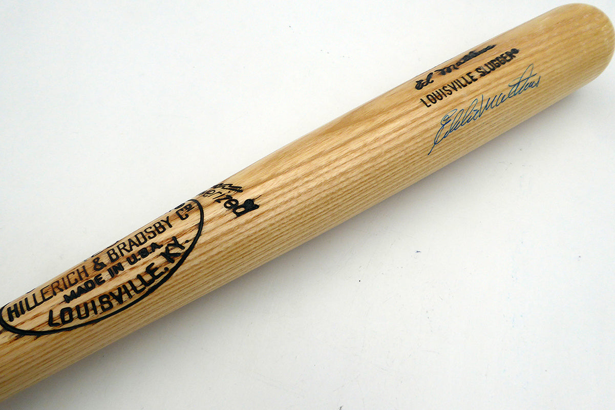 Eddie Mathews Autographed Louisville Slugger Bat Milwaukee Braves Beckett BAS QR #BM96280