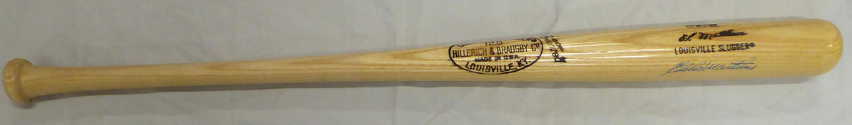 Eddie Mathews Autographed Louisville Slugger Bat Milwaukee Braves Beckett BAS QR #BM96280