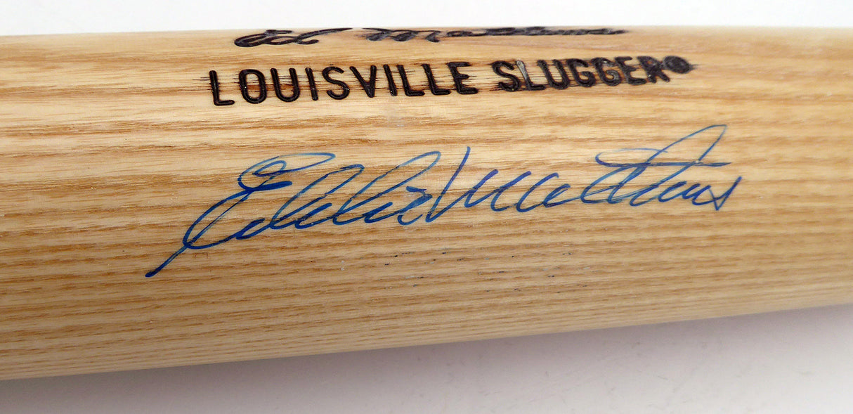 Eddie Mathews Autographed Louisville Slugger Bat Milwaukee Braves Beckett BAS QR #BM96280