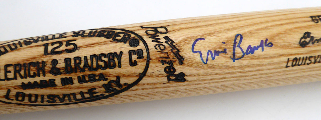 Ernie Banks Autographed Louisville Slugger Bat Chicago Cubs Beckett BAS QR #BM96279