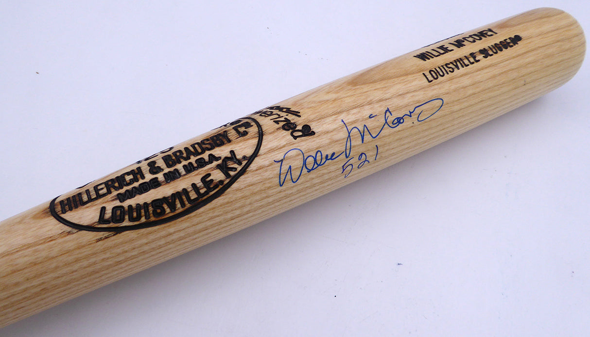 Willie McCovey Autographed Louisville Slugger Bat San Francisco Giants "521" Beckett BAS QR #BM96281