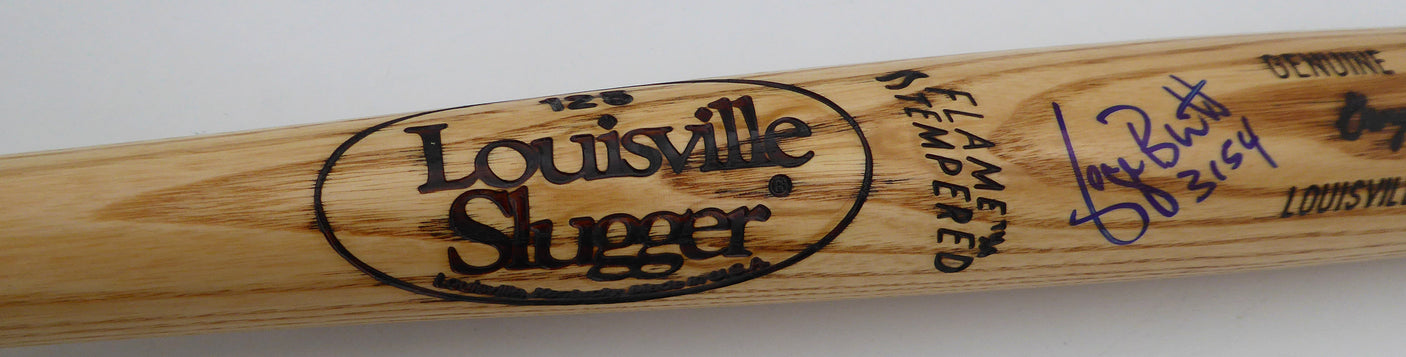 George Brett Autographed C244 Game Model Louisville Slugger Bat Kansas City Royals "3154 Hits" Beckett BAS QR #BP55334