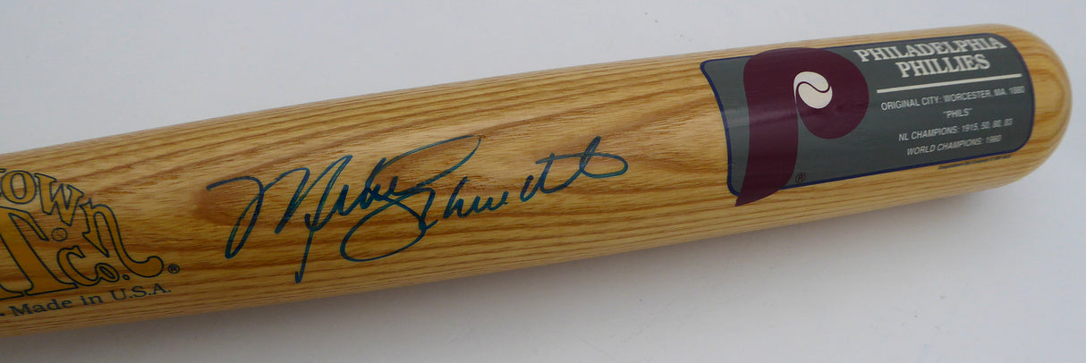 Mike Schmidt Autographed Cooperstown Bat Philadelphia Phillies Beckett BAS QR #BP55333