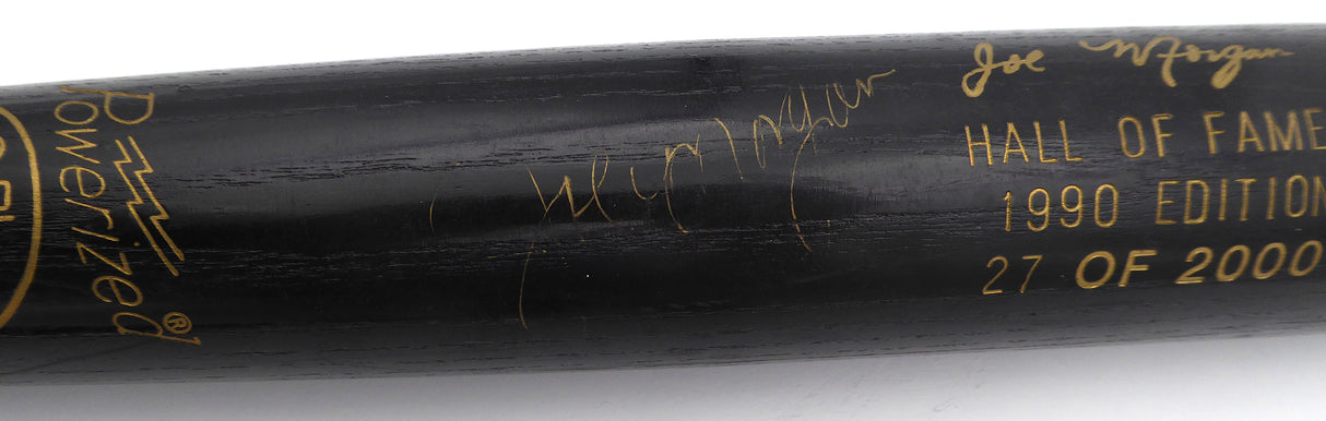 Joe Morgan Autographed Louisville Slugger Hall of Fame Bat Cincinnati Reds Light Signature Beckett BAS QR #BP55331