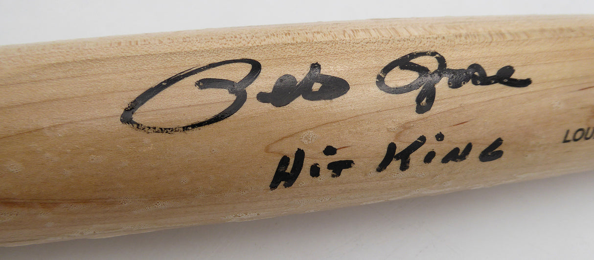 Pete Rose Autographed Louisville Slugger Bat Cincinnati Reds "Hit King" Damaged Beckett BAS QR #W787905