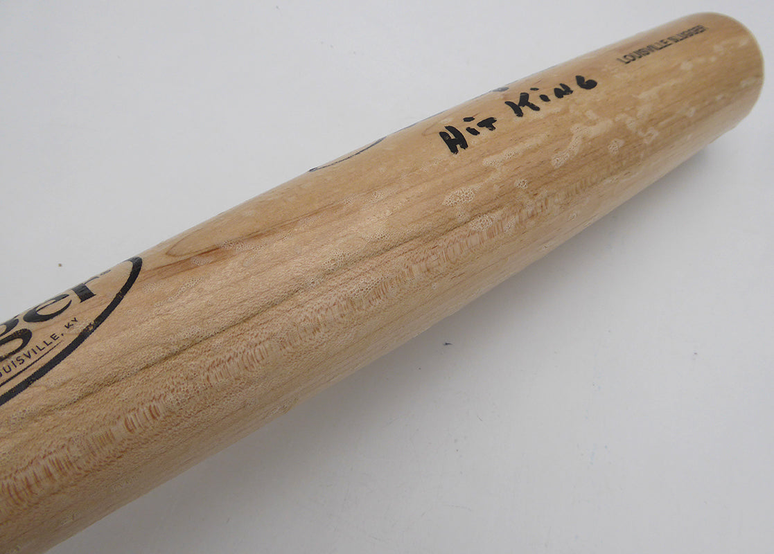 Pete Rose Autographed Louisville Slugger Bat Cincinnati Reds "Hit King" Damaged Beckett BAS QR #W787905