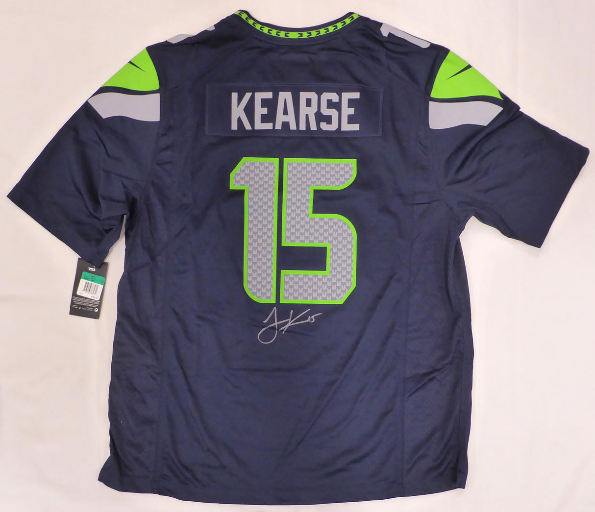 Seattle Seahawks Jermaine Kearse Autographed Blue Nike Jersey MCS Holo #25902