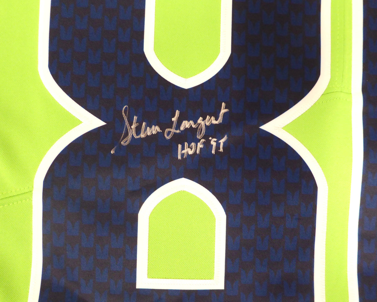 Seattle Seahawks Steve Largent Autographed Green Nike Jersey MCS Holo #74531