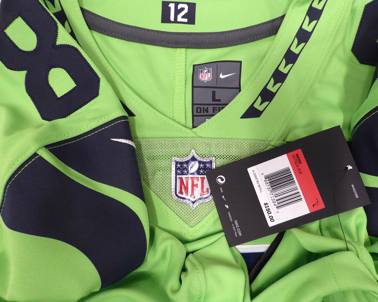 Seattle Seahawks Steve Largent Autographed Green Nike Jersey MCS Holo #74531