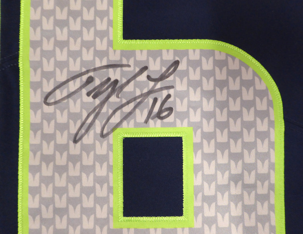 Seattle Seahawks Tyler Lockett Autographed Blue Nike Jersey MCS Holo #90772