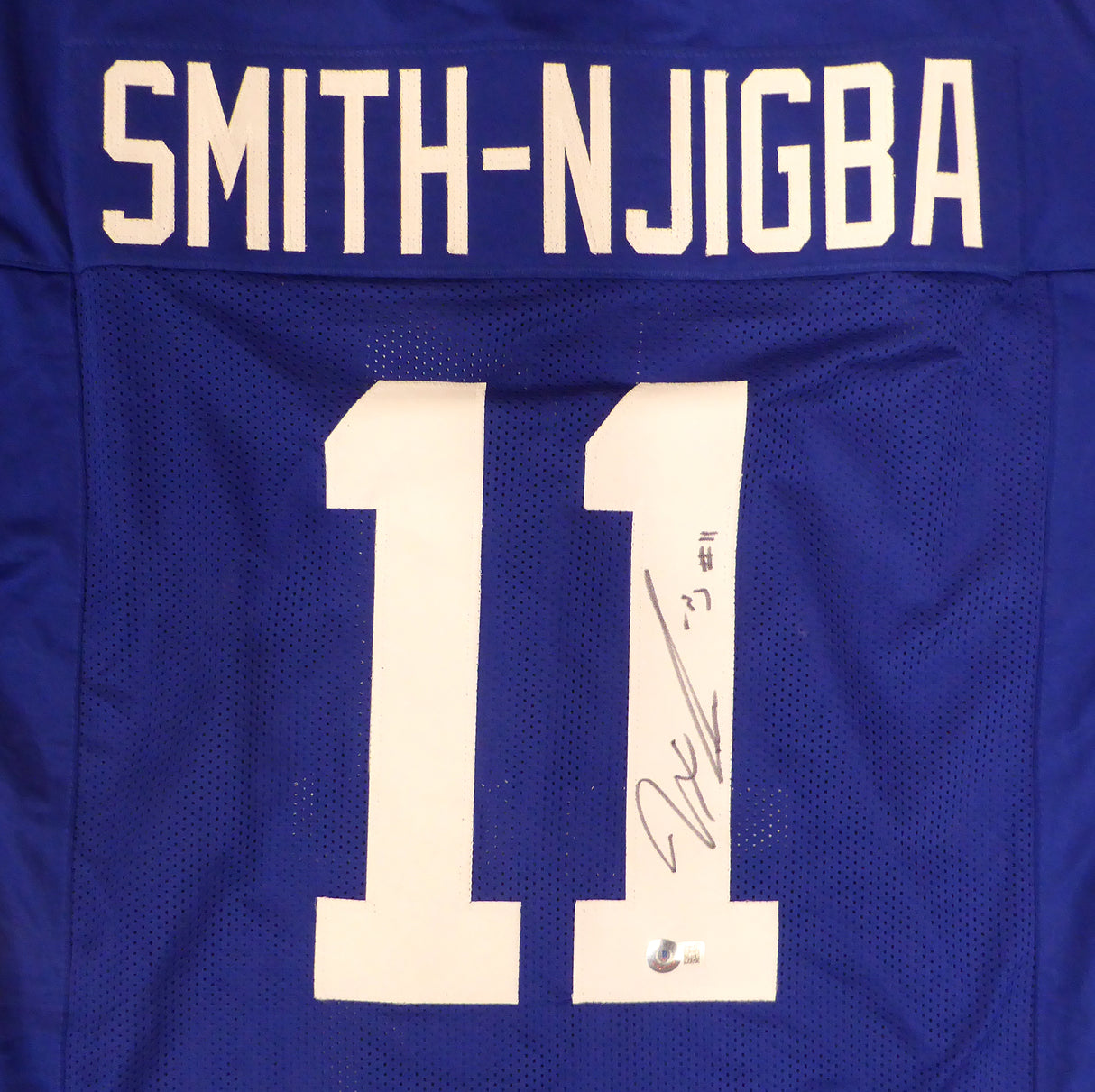 Seattle Seahawks Jaxon Smith-Njigba Autographed Blue Jersey Beckett BAS QR #BL90057