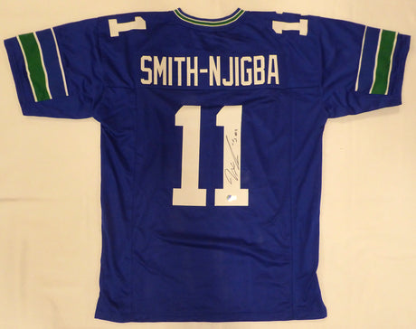 Seattle Seahawks Jaxon Smith-Njigba Autographed Blue Jersey Beckett BAS QR #BL90057