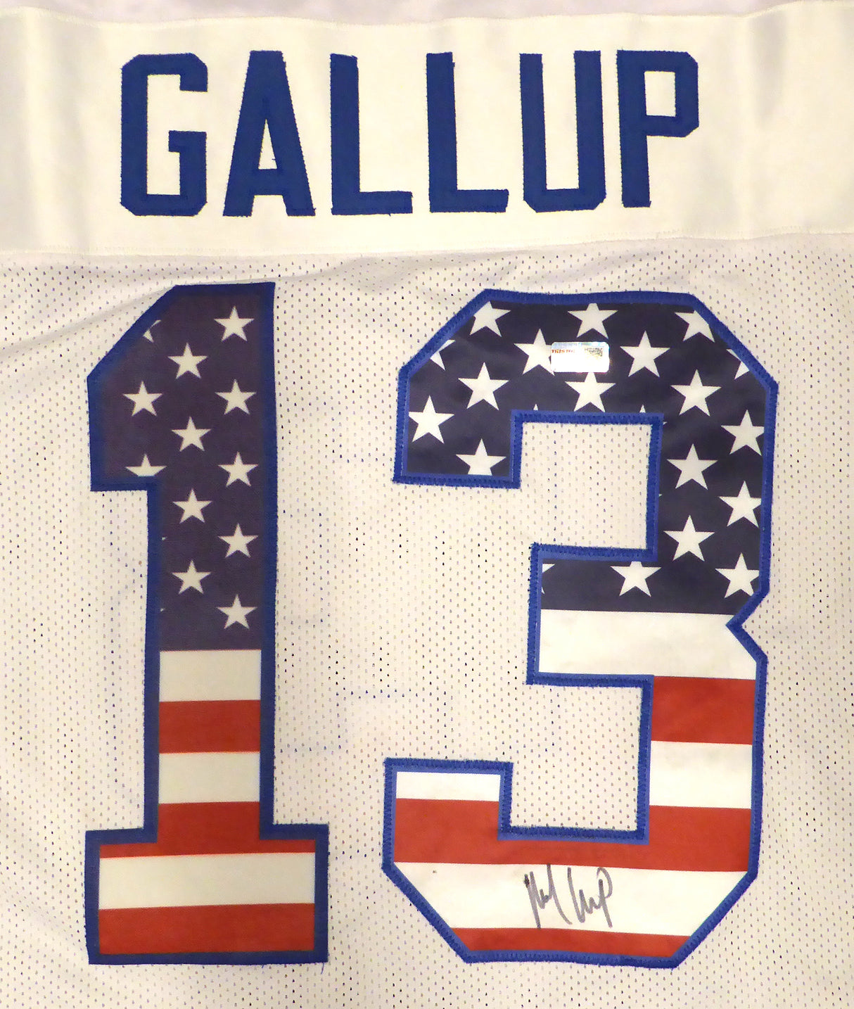 Dallas Cowboys Michael Gallup Autographed White USA Jersey TriStar Holo #8007706