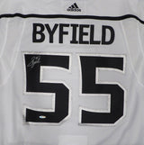 Los Angeles Kings Quinton Byfield Autographed White Adidas Jersey UDA Holo #BAM174191