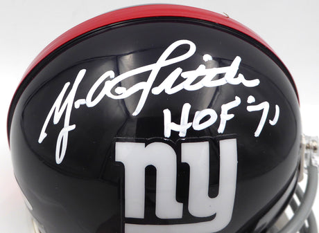 Y.A. Tittle Autographed New York Giants Mini Helmet "HOF 71" TriStar Holo #7745968