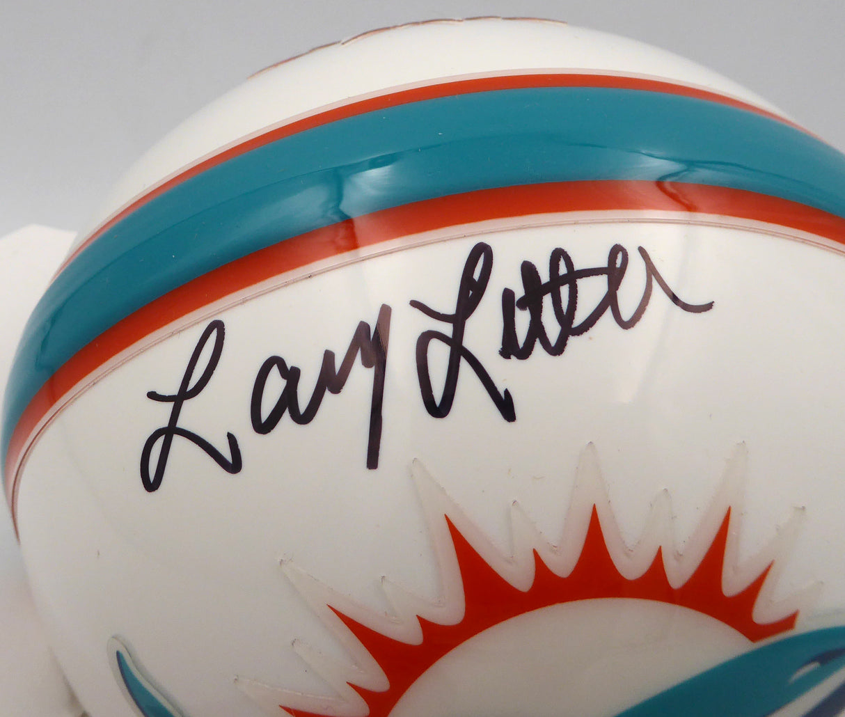 Larry Little Autographed Miami Dolphins Mini Helmet TriStar Holo #7880506