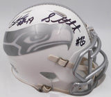 Shaquem & Shaquill Griffin Autographed Seattle Seahawks White Ice Mini Helmet (Smudged) MCS Holo #79471