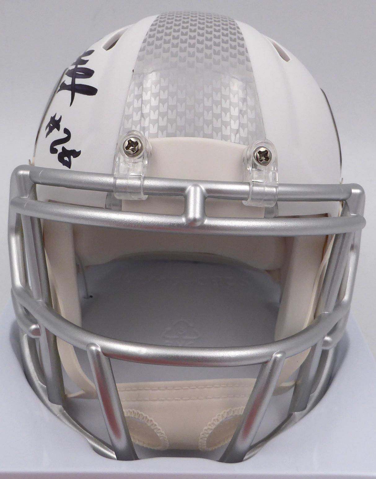 Shaquem & Shaquill Griffin Autographed Seattle Seahawks White Ice Mini Helmet (Smudged) MCS Holo #79466