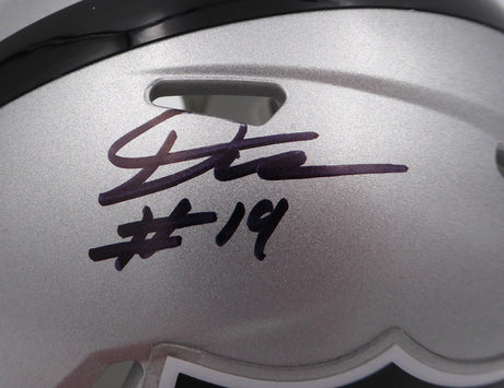 DJ D.J. Turner Autographed Las Vegas Raiders Mini Helmet "Just Win Baby" Beckett BAS QR #2W133251