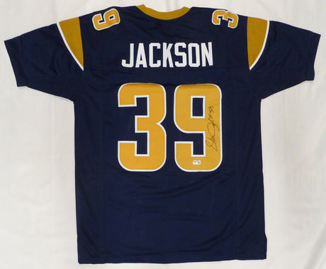 St. Louis Rams Steven Jackson Autographed Blue Jersey TriStar Holo #8005320