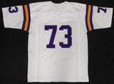 Minnesota Vikings Ron Yary Autographed White Jersey "HOF 01" JSA #WP429590